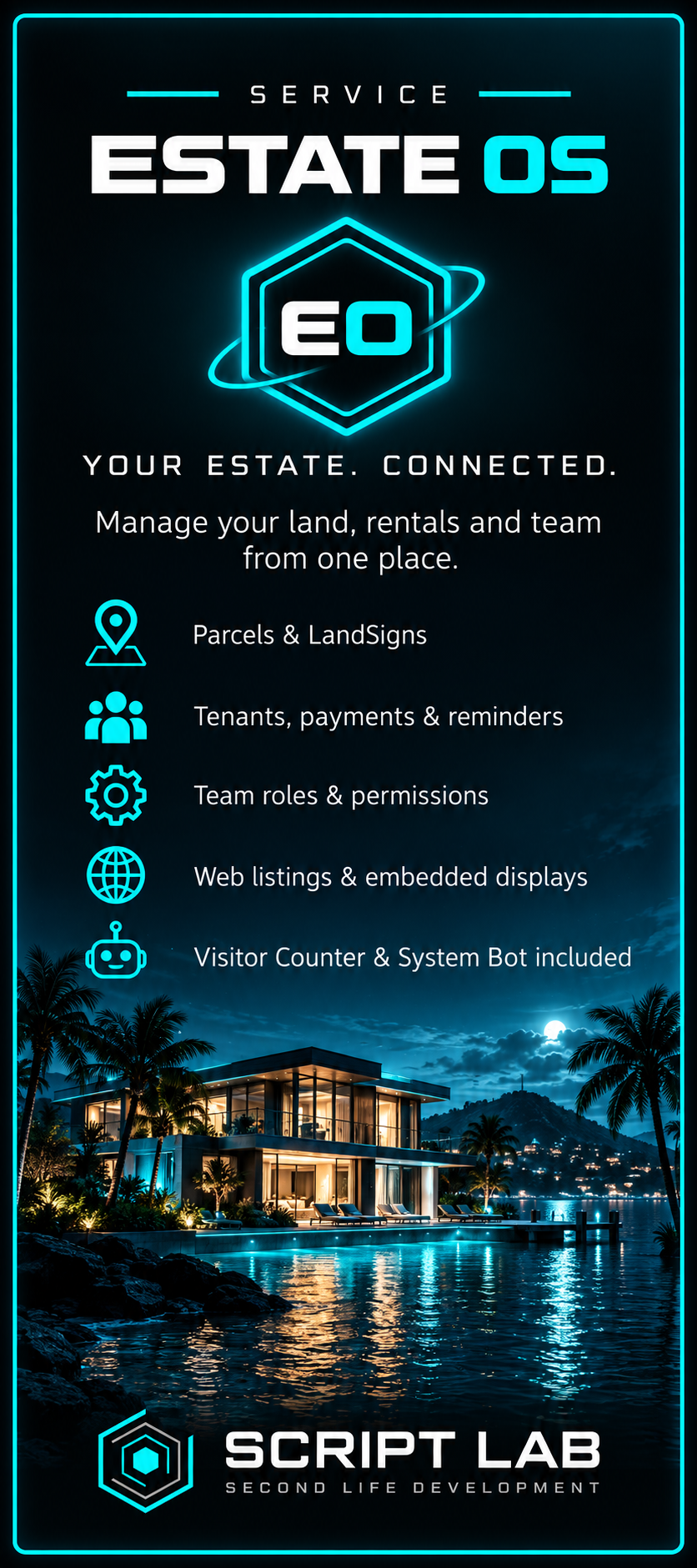 Plaquette Estate OS — Script Lab