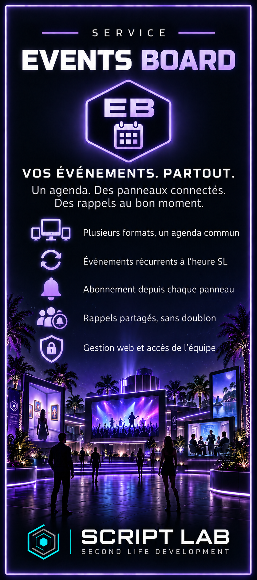 Plaquette Events Board — Script Lab